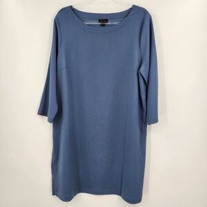 J. Jill Wearever Collection Textured 3/4 Sleeve Tunic Blouse Womens Size Large